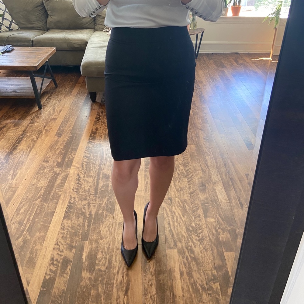 Jcrew size 6 classic black pencil skirt
